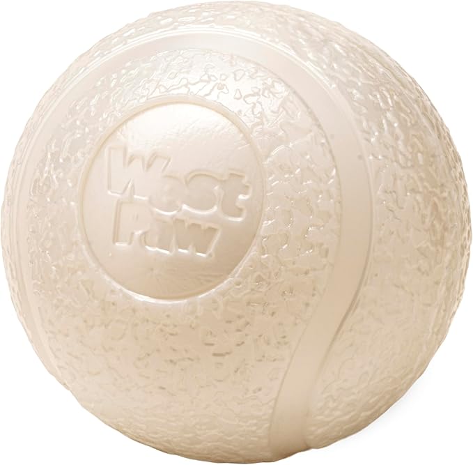 WEST PAW Boundr Ball Dog Fetch Toy – Bouncing Toys for Dogs, Fetch, Catch, Chewing, Play – Floatable, Recyclable Balls – Small Glow 2-Pack