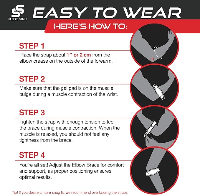 Sleeve Stars Tennis Elbow Brace for Women - Adjustable Tennis Elbow Strap, Golfers Elbow Brace for Men, Counterforce Brace for Tendonitis Relief, Fits 9"-23" (Pair/Mint Green)