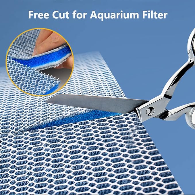 Aquarium Filter Media, Newly Premium 8-Layer Filter Pads for Aquarium, Fish Tank Sponge Pad Foam Filter Accessories for Pond (11.8“x7.8”x0.78“,1pack)