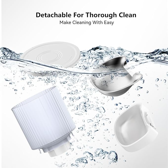 Automatic Cat Feeder: 4L Timed Cats Food Dispenser Programmable 1-6 Meal for Cat and Small Medium Dog- Auto Pet Feeder Dual Power Supply with Stainless Steel& | Detachable Washable White