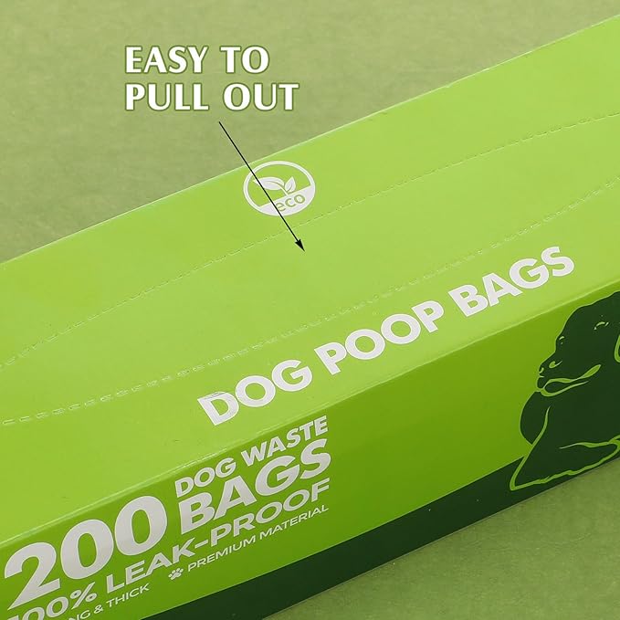 Harloon 6000 Counts Dog Poop Waste Bags 30 Rolls Extra Thick Strong Leak PET Proof Bags Disposable Bulk Universal Doggy Roll Waste Box for Puppy Outdoor Walking Travel(Bule,12 x 8 Inches)