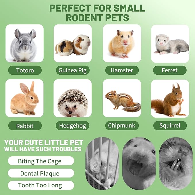 Natural Apple Wood Chew Sticks 300g (10.5oz) for Rabbits, Hamsters, Chinchillas, Guinea Pigs - Small Animal Dental Toys, Safe Untreated Teeth Grinding & Boredom Relief, Rodent Molar Health (300g)