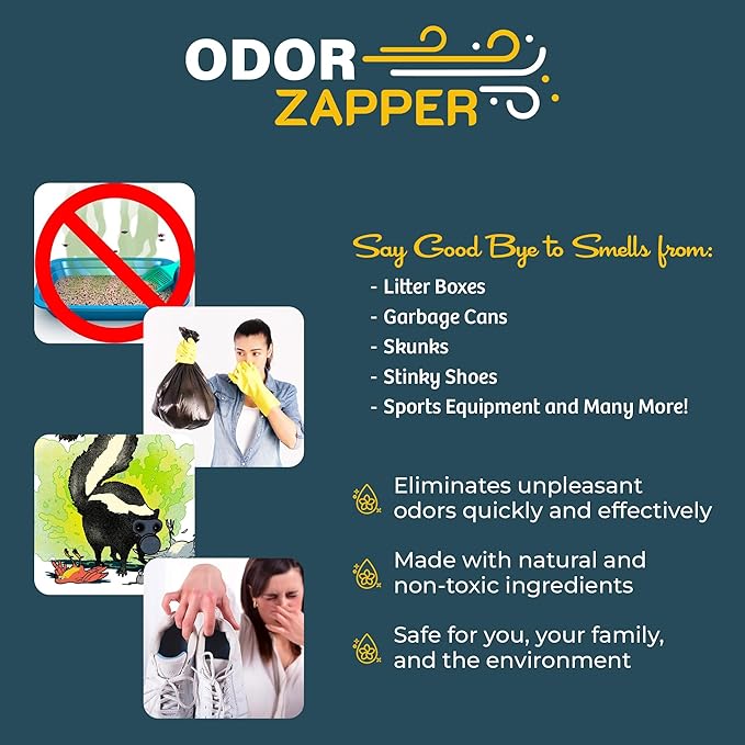 Soos Odor Zapper All Natural Odor Eliminator Multi-Purpose Odor Removal Spray for Home and Beyond (32.1 oz / 950 ml)