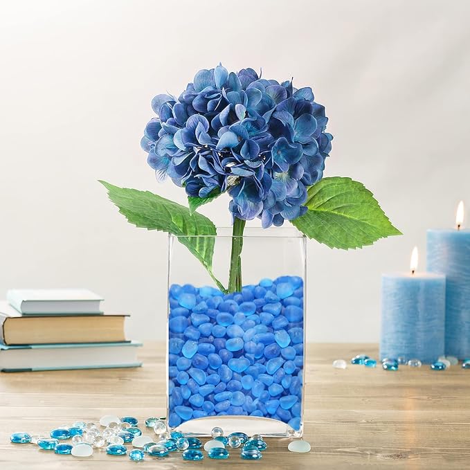 Sea Glass Stones - 2.9LB/46.4oz Aquarium Frosted Glass Pebbles Gemstones - Perfect for Aquarium Rocks, Fish Tank Gravel, Vase Fillers, Seaglass DIY Crafts, and Home Decor