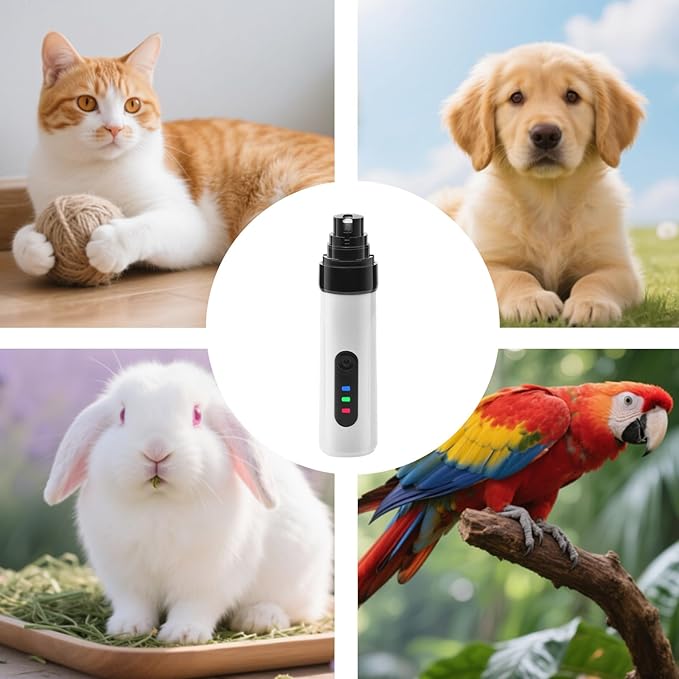 Whisperpaws Pain-Free Nail Trimmer, Stress Free Pet Nail Grooming, 2 Adjustable Speeds Electric Dog Nail Trimmer for Small, Medium, Large Dogs, Cats (1pcs)