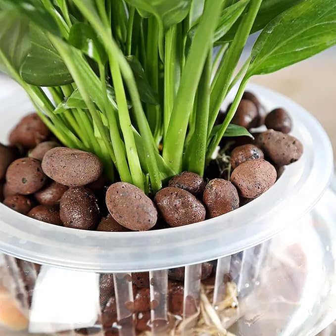 Halatool 2 LB Natural Expanded Clay Pebbles for Plants 4mm-16mm Clay Balls 100% Organic Hydroton Leca Balls for Indoor Plants Hydroponic Growing Gardening Orchids Drainage Decoration Aquaponics