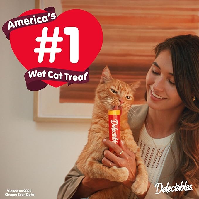 Delectables Squeeze Up Variety Pack, Creamy Squeezable Puree, Lickable Wet Cat Treats, Grain Free, No Added Fillers, No by-Products, No Added Preservatives, 0.5 Ounces Tube, 20 Tubes Total