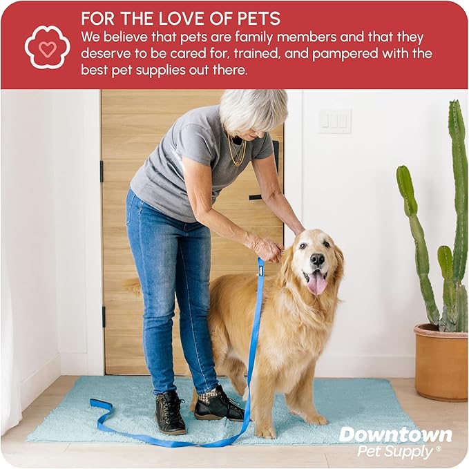 My Doggy Place Microfiber Dog Mat for Muddy Paws, 60" x 36" Light Blue - Non-Slip, Absorbent and Quick-Drying Dog Paw Cleaning Mat, Washer and Dryer Safe - X-Large/Runner