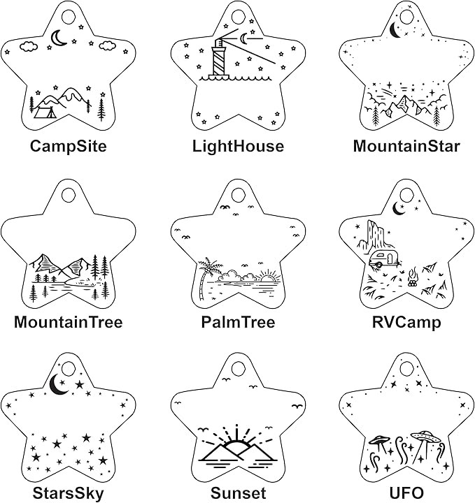 Personalized Dog Tag with 5 Lines of Custom Deep Engraved Durable Stainless Steel Pet ID Name Tag Designer Regular Size Star