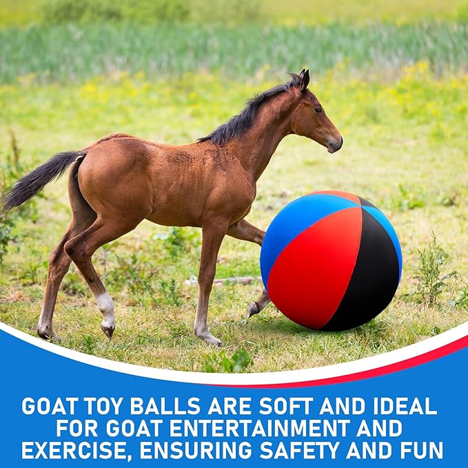 30inch Giant Herding Ball with Cover Anti Burst Ball Please Watch VCR for How to Inflation Horse Toys for Horses Stall Entertainment Play, Pump Included(Stylish)