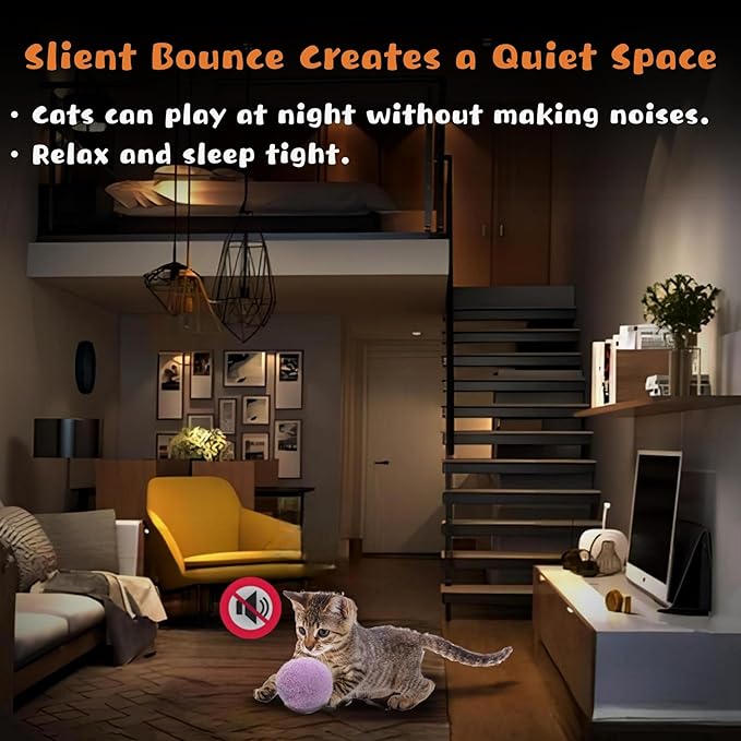 Low Noise Interactive Cat Ball Launcher Gun, 2 Noise-Reduced Launchers (New Upgraded), 100 Pcs Colorful Silent Plush Pom Pom Balls (1.2 inches), with 4 Pcs Cat Spring Toy