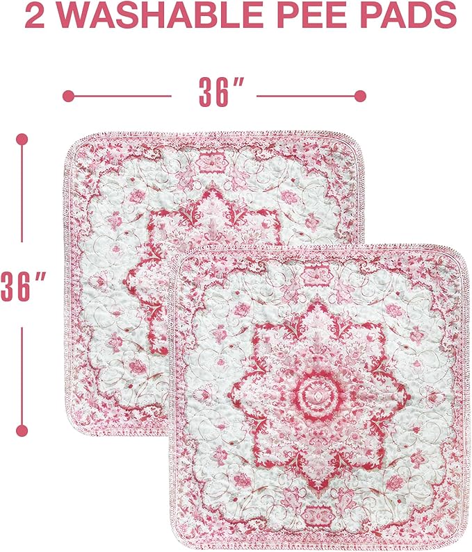 Washable Pee Pads for Dogs - Super Absorbent Reusable Puppy Training Pads - 100% Waterproof, Leak-Proof & Non-Slip Whelping Pads for Pet Housebreaking