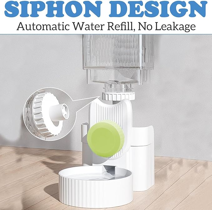 kathson Rabbit Gravity Auto Feeder Set 35oz Hanging Automatic Food Water Dispenser Cage Automatic Feeder Set for Rabbit Chinchilla Guinea Pig Hedgehog Ferret Kitty Puppy (Green)