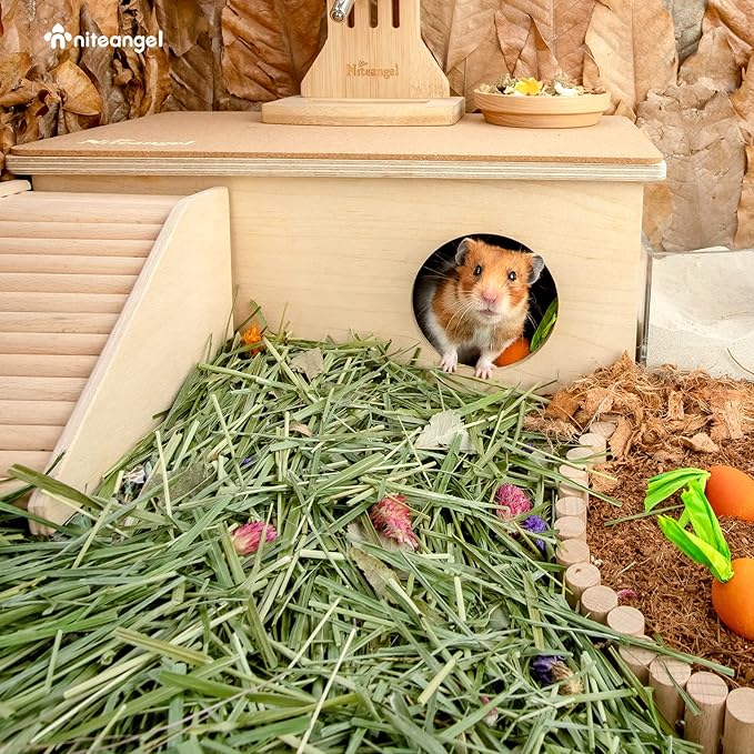 Niteangel Natural & Soft Hamster Bedding Mate Small Animal Habitat Decor for Syrian Dwarf Hamsters Gerbils Mice Degus Bunny or Other Small-Sized Pet