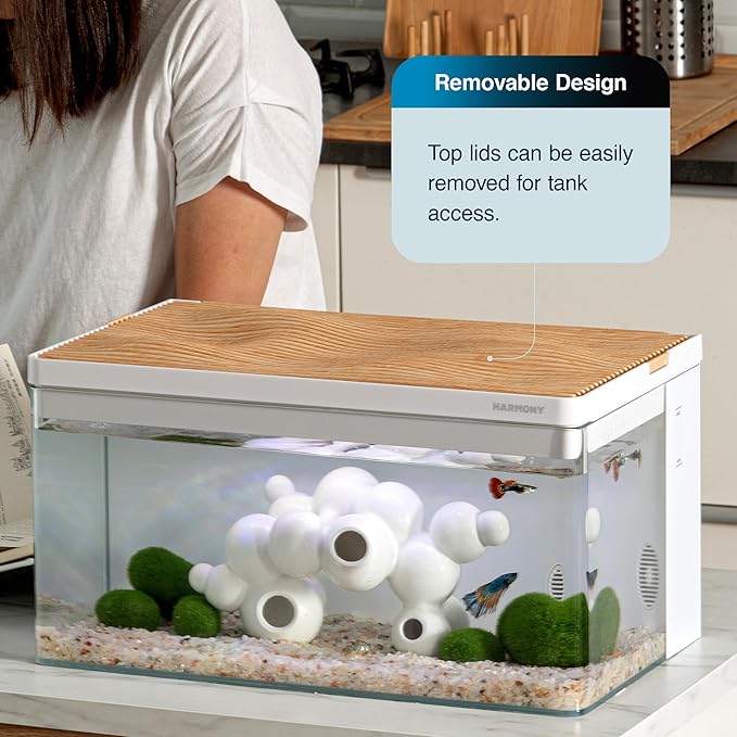 Cedar Wood Grain Top Lid for Clairnara Harmony Aquatic Tank