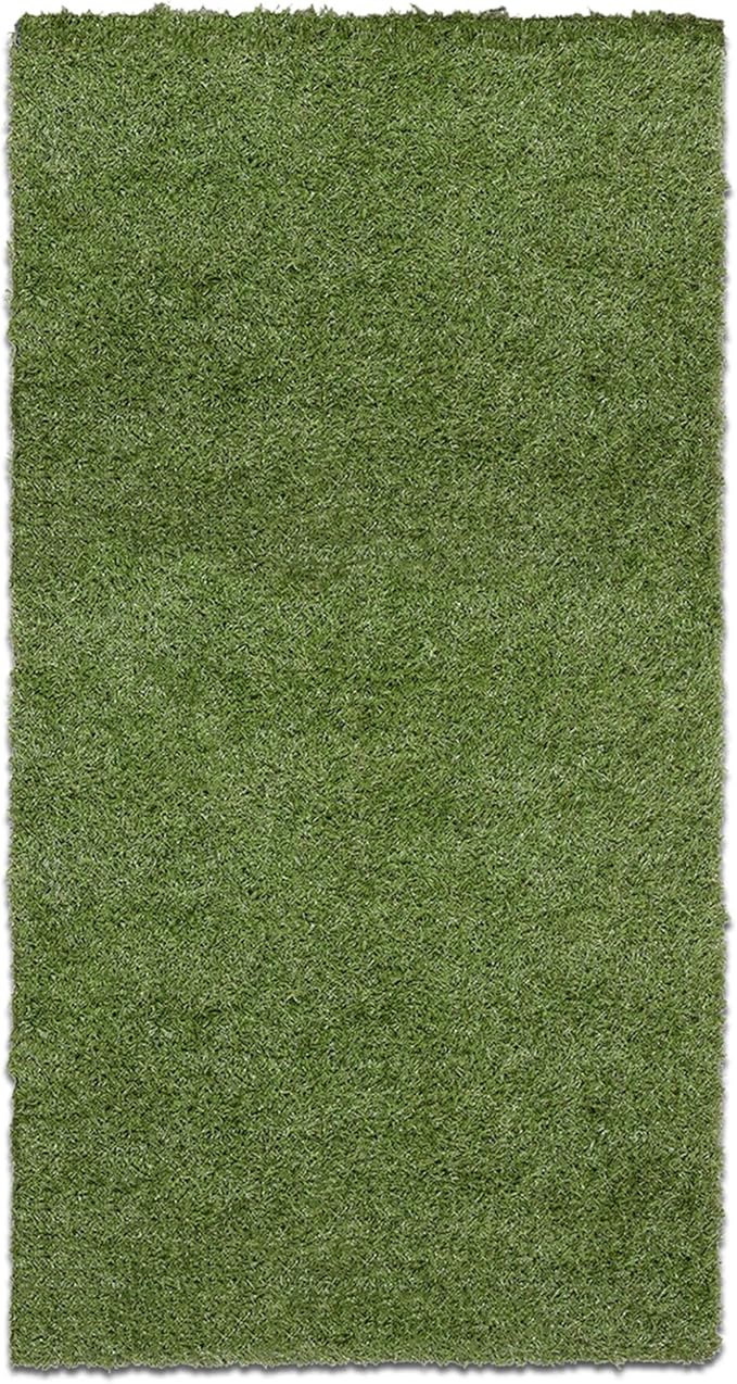Ottomanson Artificial Grass Puppy Potty Training Pad, 2'7" x 5' Reusable Pee Pad for Small Pets and Dogs