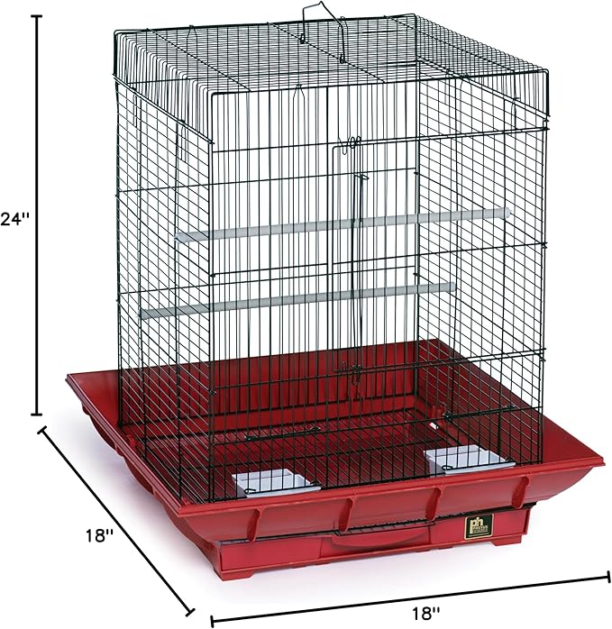 Prevue Hendryx SP850R/B Clean Life Cockatiel Cage, Red and Black