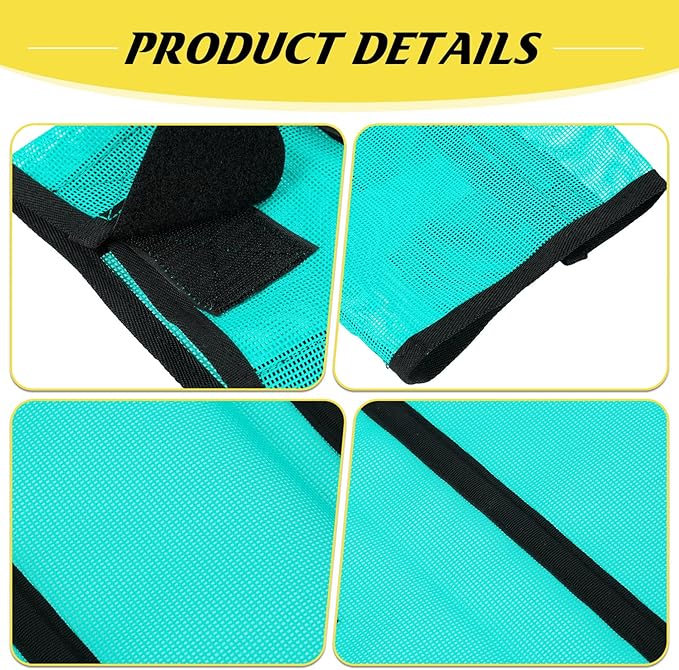 Jexine 12 Fly Boots for Horse Set of 12 Loose Breathable Mesh Horse Fly Sheets Protective Horse Leg Wraps Leggings for Preventing Flies and Mosquitoes Bites (Green, Purple, Yellow)