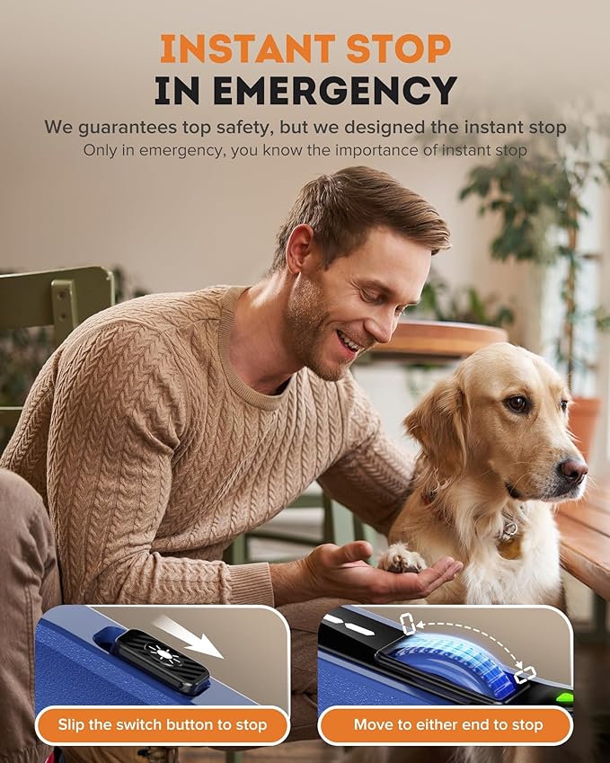 YABIFE 7-Speed Pet Nail Grinder with Light – Heavy Duty, Whisper Quiet Nail Trimmer for Dogs, Cats, Birds & Small Animals – Single-Handed Operation