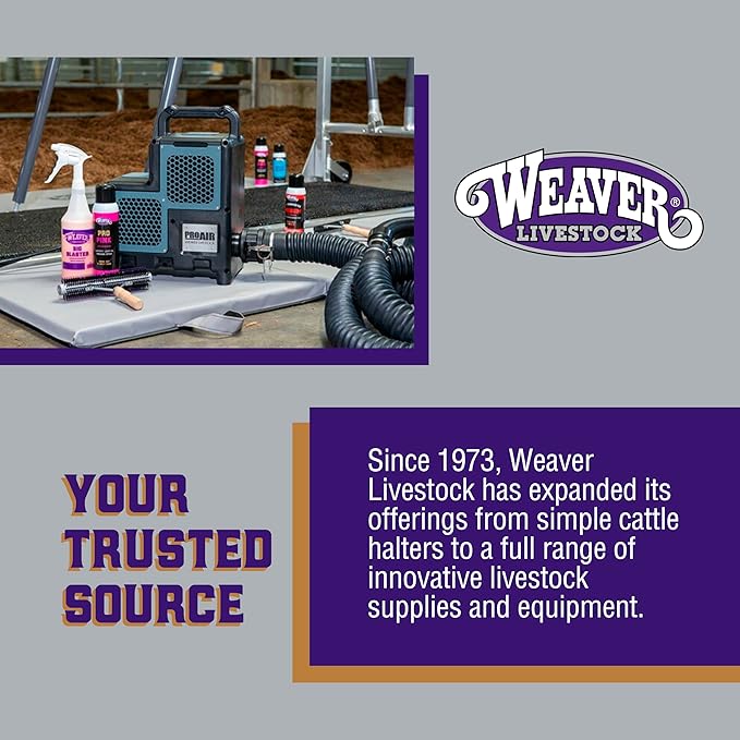 Weaver Leather Livestock Cattle Poly Rope Halter Black