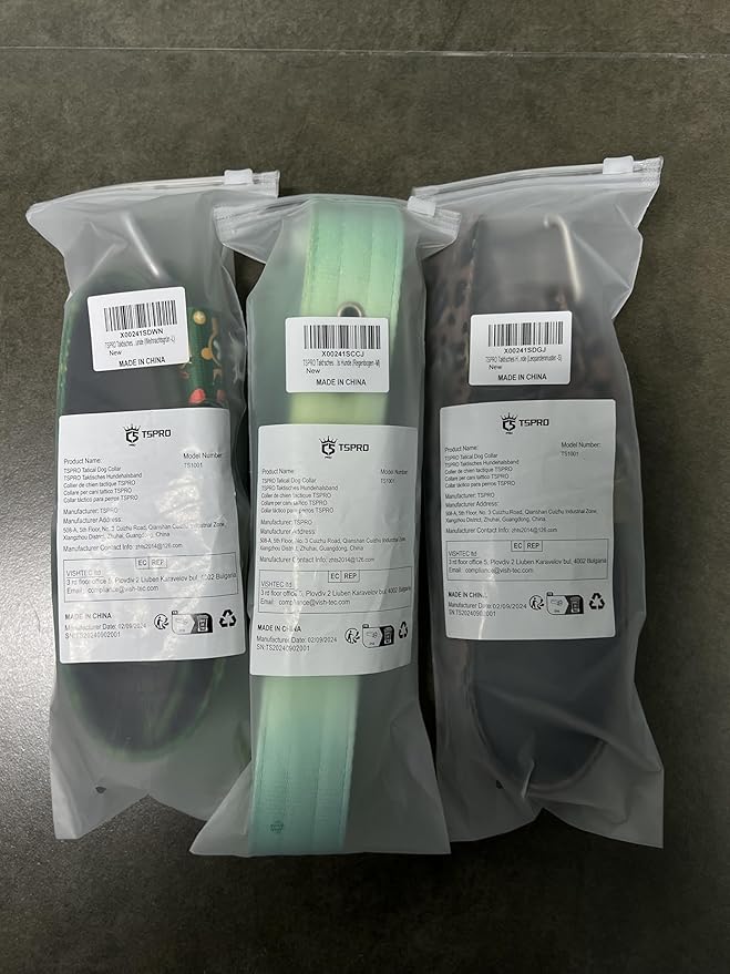 TSPRO Tactical Dog Collar 1.5 Inch Wide Thick Dog Collars with Heavy Duty Metal Buckle, Durable, Strong, Adjustable for Medium to Large Dogs (Rainbow L)