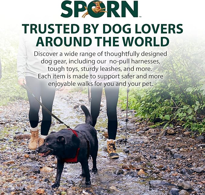 Sporn Extra Small Dog Harness No Pull - Easy & Adjustable for Growing Puppies, Lightweight, Breathable, Durable Nylon, Black Mesh Body, XS Size, Anti-Pull Dog Harness for Puppies & Small-Sized Breeds