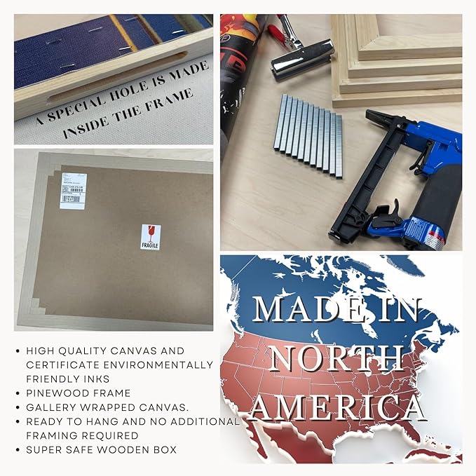 Nature Wall Art Prints - Ocean Forest Mountain Lake Canvas Landscapes - Small to Extra Large Living Room Bedroom Kitchen Bathroom Décor (Ski Lift on Snowy Mountain, 16L" x 24W")