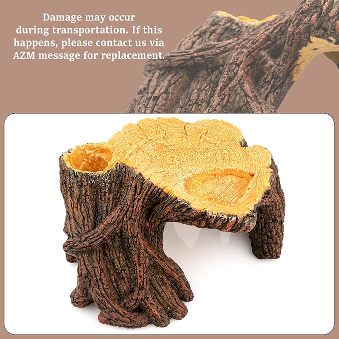 Reptile Hide Cave, Naturalistic Terrarium Décor, Safe Hideout for Ball Pythons, Bearded Dragons, Leopard Geckos