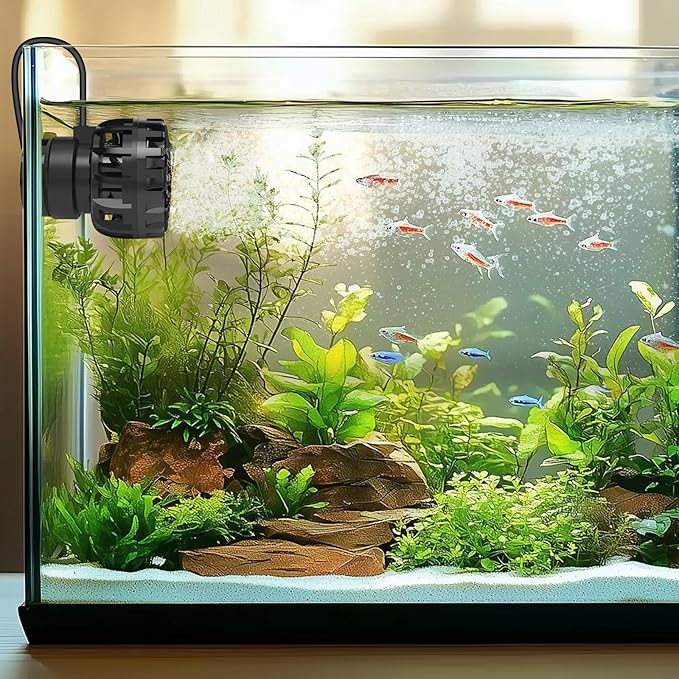 hygger Aquarium Wave Maker for 5-10 Gallon Fish Tanks, Adjustable DC Power Heads for Aquarium with Controller, Aquarium Circulation Pump With Magnetic Base for Saltwater Freshwater Tank 660 GPH