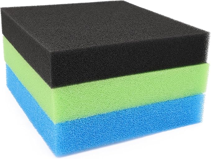 Aquarium Bio Sponge Pad Filter Media for Fish Tank,20/30/40PPI Open Cell Coarse Foam Block Foam Pre Filter Sponge (11" Lx 10.25" W x 2" H 30PPI)