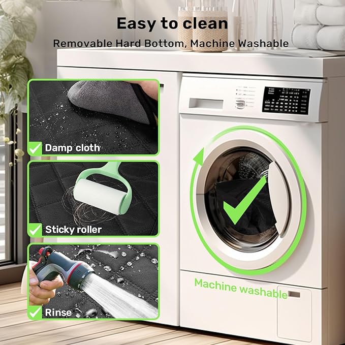 Zanch 2025 Upgraded Dog Car Seat Cover, 400 lbs Heavy Duty Hard Bottom, Waterproof & Anti-Scratch Back Seat Protector, Nonslip Pet Hammock Extender for Cars, SUV, Trucks, Standard-Orange