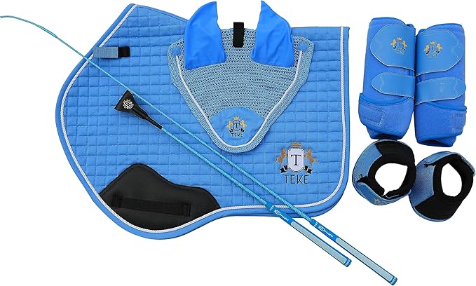 T TEKE Close Contact Saddle Pads,100% Cotton English Saddle Pads for Horses with Moisture-Wicking and Breathable Lining