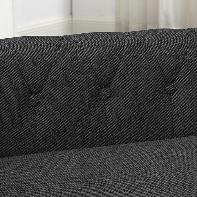 Dog Sofa Couch for Medium to Large Dogs, Memory Foam Pet Sofa Couch with Washable Fabric, Durable Elevated Dog Bed with Legs, Removable Cushion for Medium and Large Dogs, Black