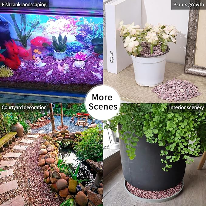 2lb Succulent and Cactus Gravel Pebbles 1/5-3/8 Inch Natural Decorative Polished Stones River Rocks for Plants, Vases, Aquariums, Terrarium and Outdoor Gardening, Rouge Red Color