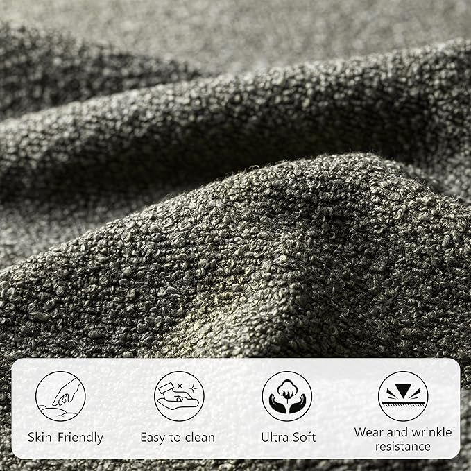 Modern Storage Benches with Walnut Wood Legs, 47'' Ottoman Bench with 20 Gallons Storage Space for Bedroom End of Bed, Fabric Upholstered Entryway Bench with Seating for Livingroom, Gray