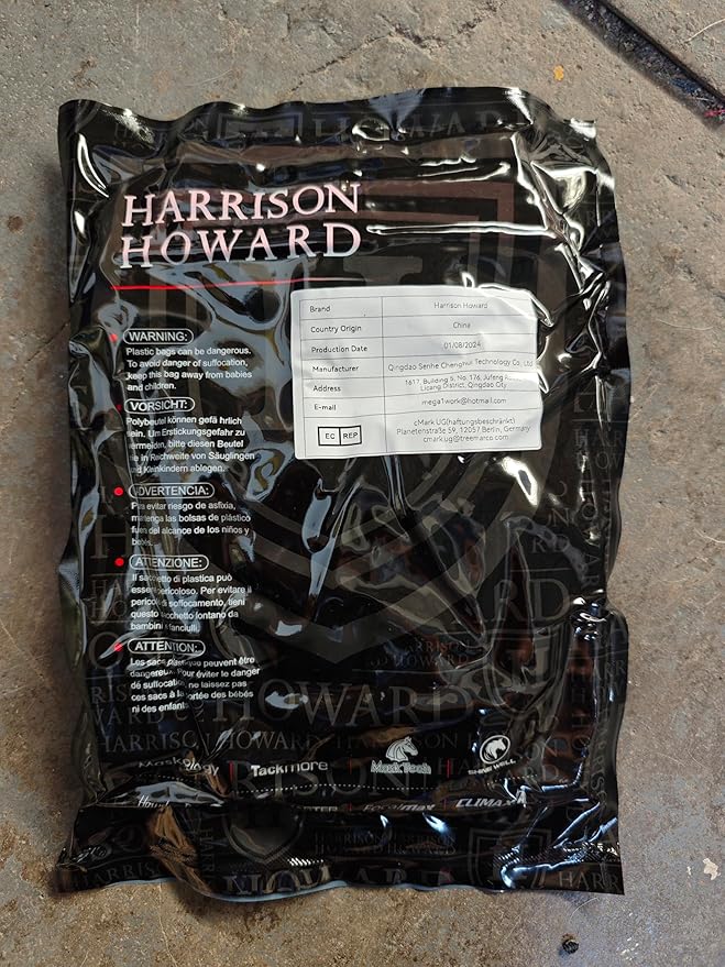 Harrison Howard CareMaster Horse Fly Mask Half Face with Ears Black Small Pony