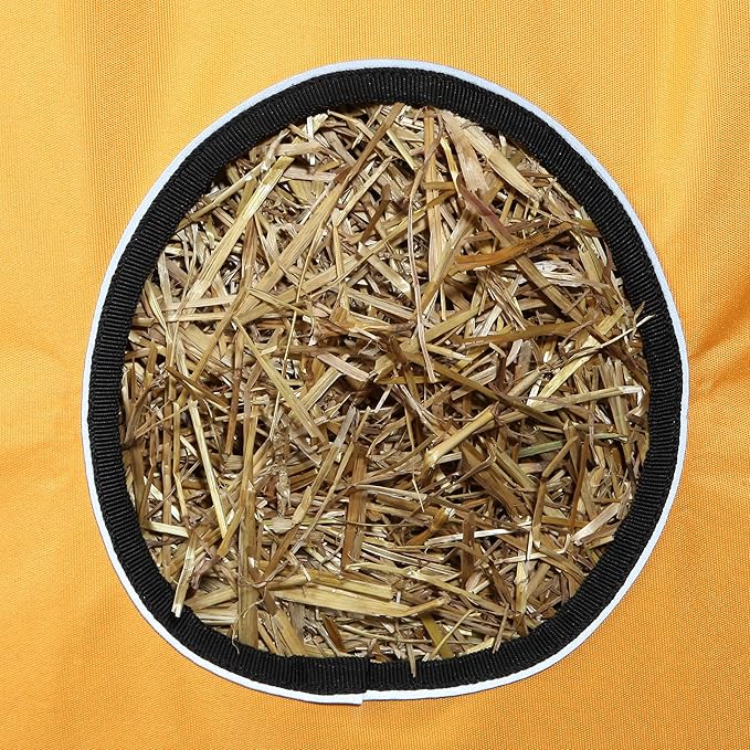 Majestic Ally 1200 D Hay Feeder Tote Bag for Horses, Sheep with Reflective Trim- Reduces Waste - Comes with 36” Hay Net (Purple)