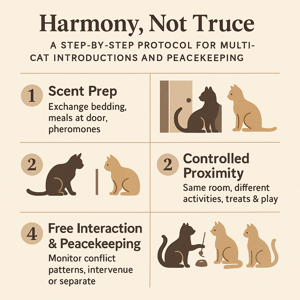 Harmony, Not Truce: A Step-by-Step Protocol for Multi-Cat Introductions and Peacekeeping