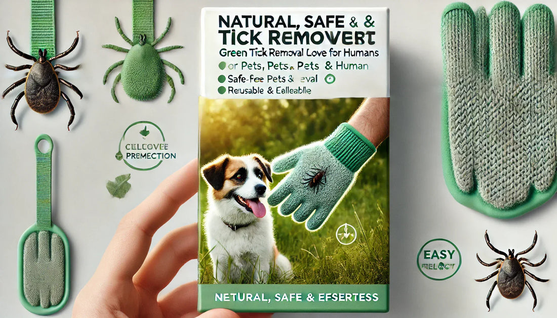 Natural, Safe & Effortless: Green Tick Removal Glove for Pets & Humans