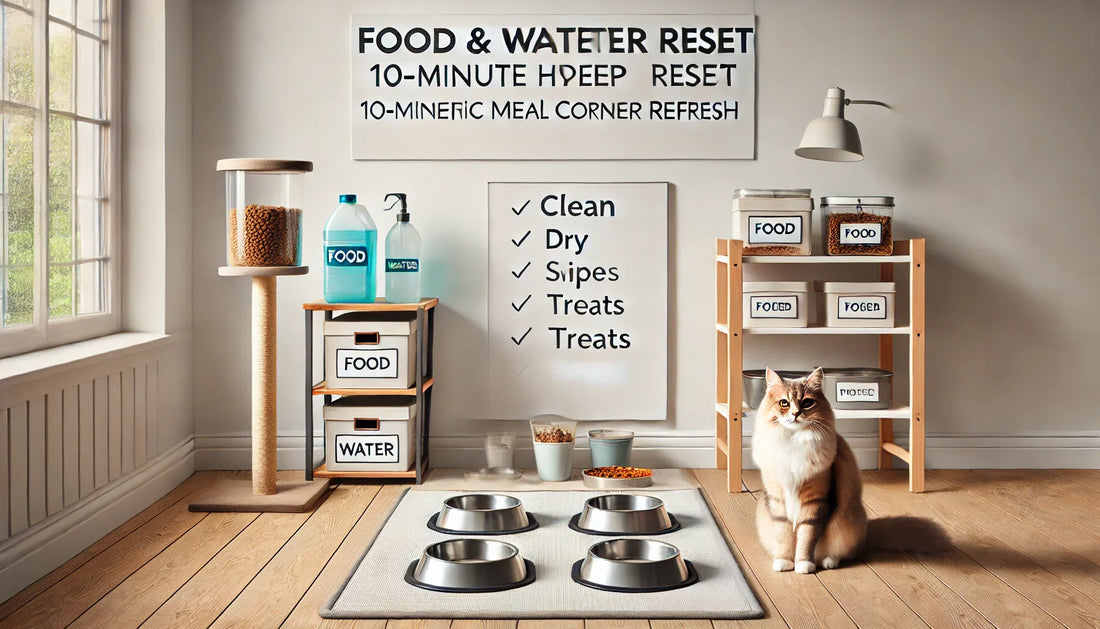 Food & Water Station Deep Reset: 10-Minute Hygienic Meal Corner Refresh