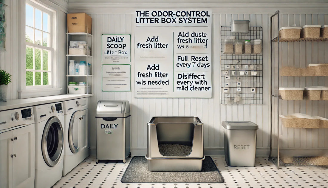 The Odor-Control Litter Box System: Stainless Steel Setup + Litter Choice + Weekly Reset