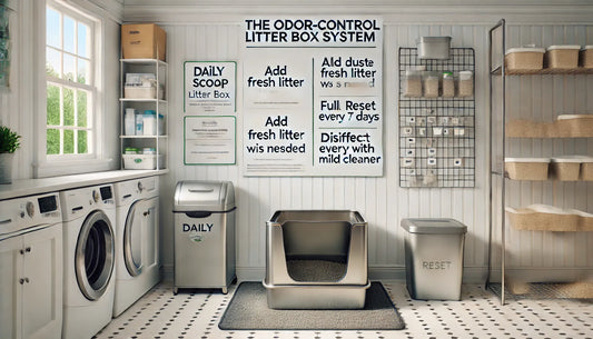 The Odor-Control Litter Box System: Stainless Steel Setup + Litter Choice + Weekly Reset