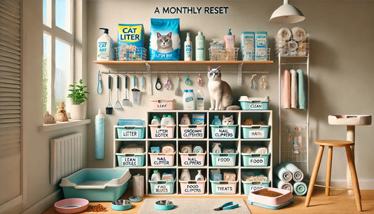Monthly Cat Care Supplies & Hygiene Reset: Organized, Clean & Ready