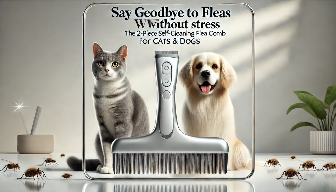 Say Goodbye to Fleas (Without Stress): The 2-Piece Self-Cleaning Flea Comb for Cats & Dogs
