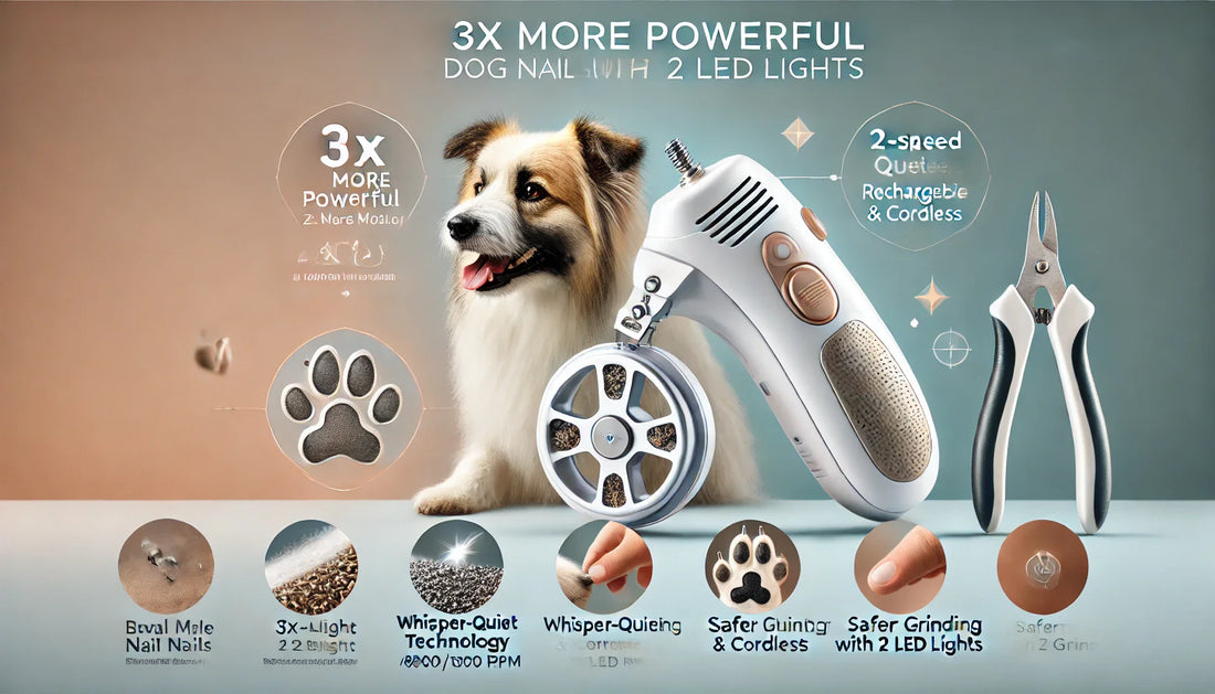 No Stress, Just Smooth — Casfuy LED Dog Nail Grinder (3× Power Upgrade)