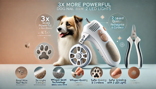 No Stress, Just Smooth — Casfuy LED Dog Nail Grinder (3× Power Upgrade)
