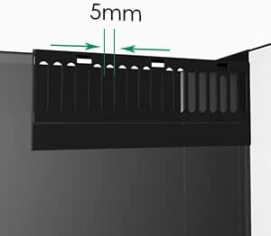 Landen 60P 26.23 Gallon Ultra Clear All Glass Rimless Low Iron Aquarium Tank with Rear Filtration Chamber for Salt and Fresh (Return Pump Included) 23.6Wx17.7Dx15.8H in(60x45x40cm) 8mm Thickness