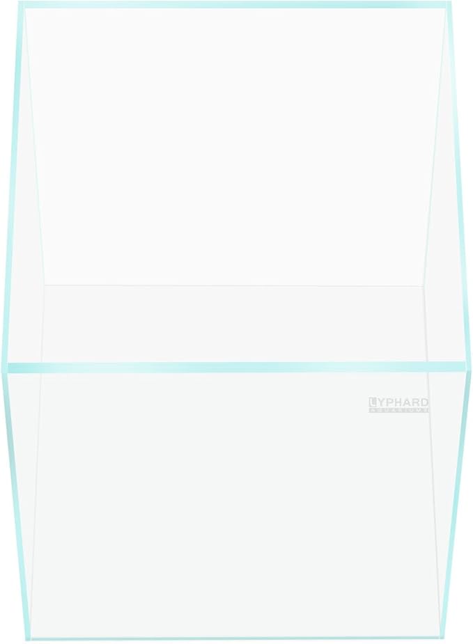 Rimless Aquarium 14.5 Gallon Tall Tank, Ultra Clear Low Iron Fish Tank for Betta Goldfish, L13.8×W13.8×H17.7 Glass Thickness 6mm with EVA Foam Leveling Mat