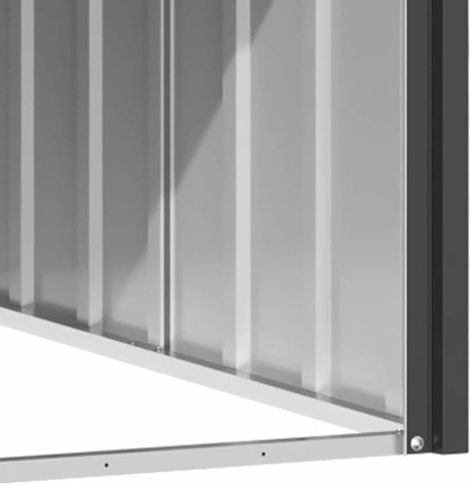 vidaXL Large Anthracite Dog House Galvanized Steel Outdoor Kennel for Breeds 45.9 X 60.2 32.1 in Perfect Pet Shelter Houses Puppy of Supply Shed