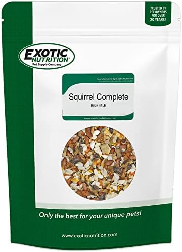 Squirrel Complete (15 lb.) - Healthy Natural Food - Nutritionally Complete Diet for Pet & Captive Squirrels - Ground, Grey, and Flying Squirrels, & Chipmunks